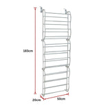 36 Pair Shoe Holder Organiser Over The Door Hanging Shelf Rack Storage Hook - Extra Image