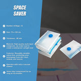 Vacuum Bags Clothes Sealed Clothing Bag Travel Compact Storage Space Saver x12 - Extra Image