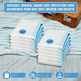 Vacuum Bags Clothes Sealed Clothing Bag Travel Compact Storage Space Saver x20 - Low Angle