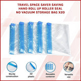Travel Space Saver Saving Hand Roll Up Roller Seal No Vacuum Storage Bag x20