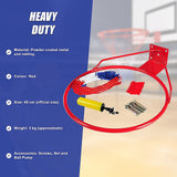 Pro Size Wall Mounted Basketball Hoop Ring Goal Net Rim Dunk Shooting Outdoor - Low Angle