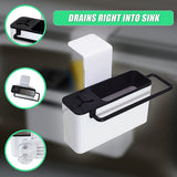 Sink Aid Self Draining Caddy Kitchen Sponges Brush Soap - Low Angle