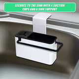 Sink Aid Self Draining Caddy Kitchen Sponges Brush Soap - Extra Image
