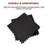 12 Tiles EVA Rubber Foam Gym Mat 60x60cm  2.5cm Thick Fitness Flooring Set