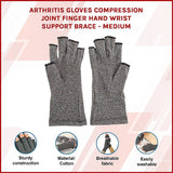 Arthritis Gloves Compression Joint Finger Hand Wrist Support Brace - Medium - Side View