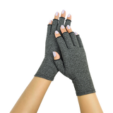 Arthritis Gloves Compression Joint Finger Hand Wrist Support Brace - Medium - Close-Up Angle