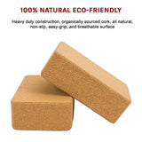 2 x Cork Yoga Block Organic Yoga Prop Accessory Exercise Brick - Extra Image