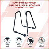 Heavy Duty Body Press Core Bars Push Up Home Gym Parallette Stand - Side View