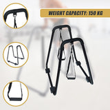 Heavy Duty Body Press Core Bars Push Up Home Gym Parallette Stand - Rear View
