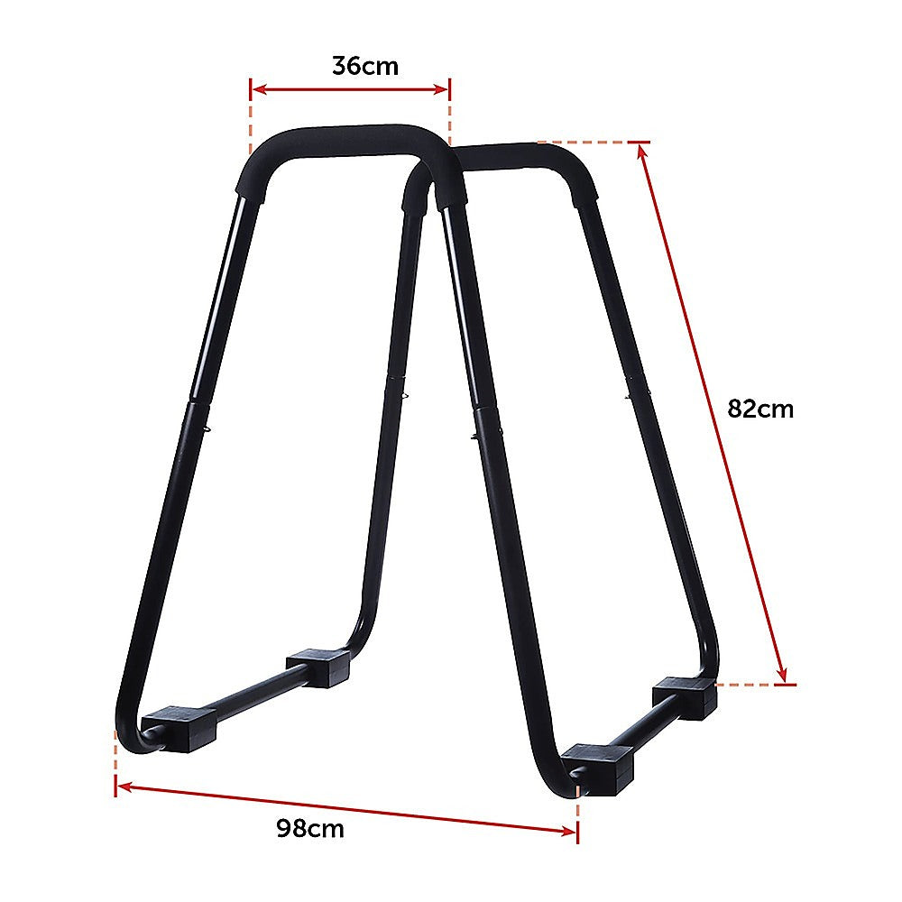 Heavy Duty Parallette Bars  Push Up & Core Strength Training Stands for Home Gym