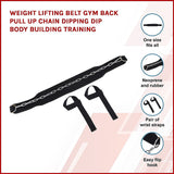 Weight Lifting Belt Gym Back Pull Up Chain Dipping Dip Body Building Training - Side View