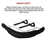 Weight Lifting Belt Gym Back Pull Up Chain Dipping Dip Body Building Training - Close-Up Angle
