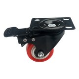 8 x 2 Polyurethane Castor Wheels - Swivel and 4 with brake