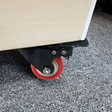 8 x 2 Polyurethane Castor Wheels - Swivel and 4 with brake - Front View