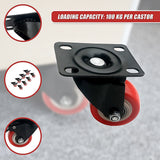 8 x 2 Polyurethane Castor Wheels - Swivel and 4 with brake