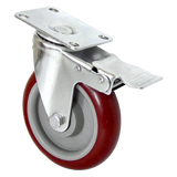 4 X 5 Heavy Duty 400kg Swivel Castor Wheels Trolley Furniture Caster All Brake