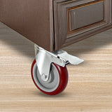 4 X 5 Heavy Duty 400kg Swivel Castor Wheels Trolley Furniture Caster All Brake - Front View