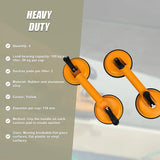 2x 100kg Aluminum Alloy Double Locking Suction Cup Glazer Glass Sucker Lifter - Extra Image