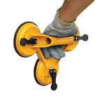 2x 150kg Load Aluminum Triple Suction Cup Pad Glazer Glass Sucker Remover Lifter - Top-Down View