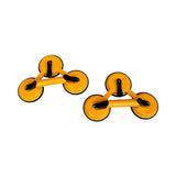 2x 150kg Load Aluminum Triple Suction Cup Pad Glazer Glass Sucker Remover Lifter - Rear View