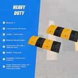 Pair of 1m Long 60T Load Rubber Speed Bump Hump Modular Speed Humps Road Hump