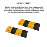 Pair of 1m Long 60T Load Rubber Speed Bump Hump Modular Speed Humps Road Hump - Extra Image