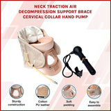 Neck Traction Air Decompression Support Brace Cervical Collar Hand Pump - Side View