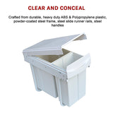 Pull Out Bin Kitchen Double Dual Slide Garbage Rubbish Waste 10L+20L - Extra Image