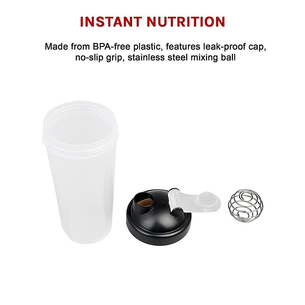 10x 700ml Protein Shaker Bottles  Gym Supplement Blender Mixer Shake Cups
