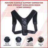 Posture Clavicle Support Corrector Back Straight Shoulders Brace Strap Correct - Side View
