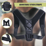 Posture Clavicle Support Corrector Back Straight Shoulders Brace Strap Correct - Rear View