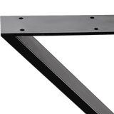 X Shaped Table Bench Desk Legs Retro Industrial Design Fully Welded - Top-Down View