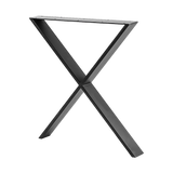 X Shaped Table Bench Desk Legs Retro Industrial Design Fully Welded - 45-Degree Angle