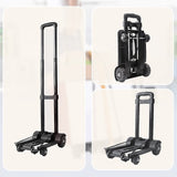 Portable Cart Folding Dolly Push Truck Hand Collapsible Trolley Luggage 70Kg - Low Angle