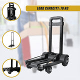 Portable Cart Folding Dolly Push Truck Hand Collapsible Trolley Luggage 70Kg - Extra Image