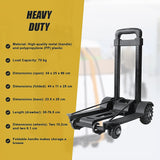 Portable Cart Folding Dolly Push Truck Hand Collapsible Trolley Luggage 70Kg - Extra Image