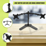 13-27 Dual Screen Monitor Stand TV Bracket Computer Display Desk Mount Holder