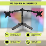 13-27 Dual Screen Monitor Stand TV Bracket Computer Display Desk Mount Holder