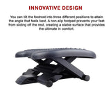 Footrest Under Desk Foot / Leg Rest for Office Chair Ergonomic Computer Plastic - Close-Up Angle