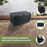 Patio Deck Box Outdoor Storage Plastic Bench Box 450 Litre - Rear View