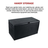 Patio Deck Box Outdoor Storage Plastic Bench Box 450 Litre - Extra Image