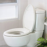 Quick Release Soft Close Toilet Seat White Bathroom Heavy Duty - Front View