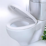 Quick Release Soft Close Toilet Seat White Bathroom Heavy Duty - Rear View