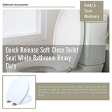 Quick Release Soft Close Toilet Seat White Bathroom Heavy Duty - Extra Image