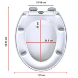 Quick Release Soft Close Toilet Seat White Bathroom Heavy Duty - Extra Image