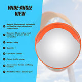 60cm Round Convex Mirror Blind Spot Safety Traffic Driveway Shop Wide Angle - Extra Image