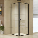 Semi Frameless Shower Screen (74~82)x 195cm & (77~80)x 195cm Side AS/NZS Glass - Front View