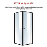Semi Frameless Shower Screen (74~82)x 195cm & (89~92)x 195cm Side AS/NZS Glass