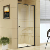 Adjustable Semi Frameless Shower Screen (98~106) x 195cm Australian Safety Glass - Front View