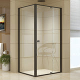 Semi Frameless Shower Screen (98~106)x 195cm & (77~80)x 195cm Side AS/NZS Glass - Front View